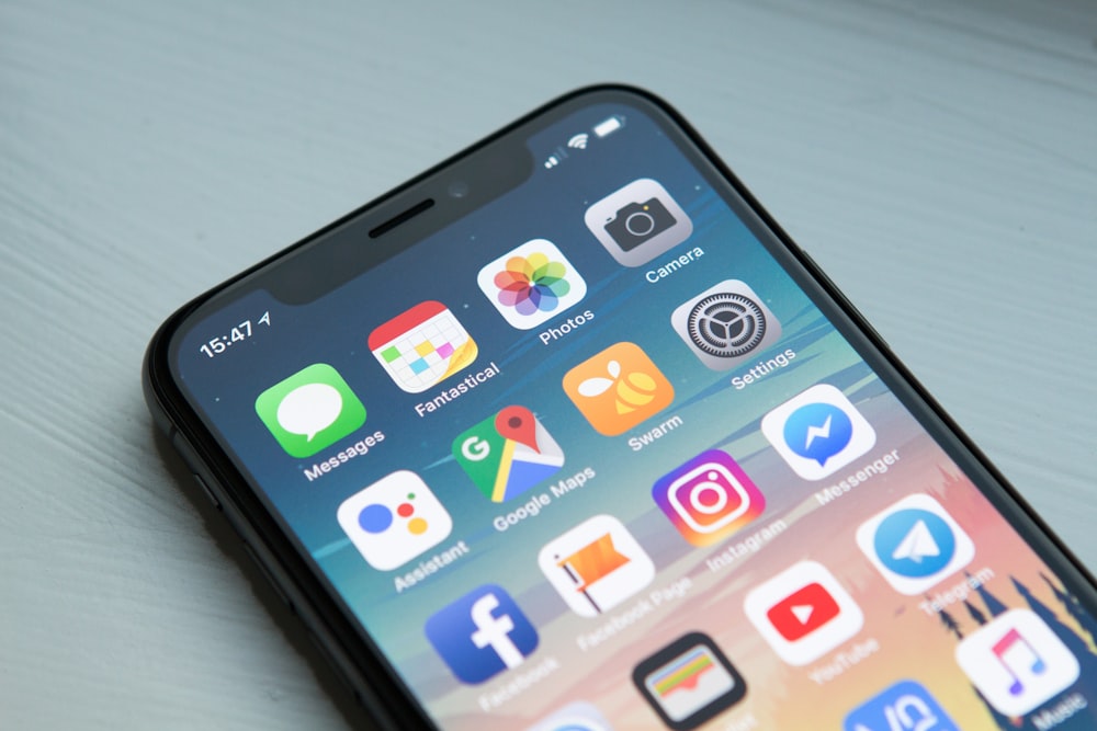 Smartphone home screen with app icons